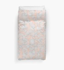 Roségold geometrischer rauchiger Marmor Bettbezug