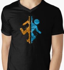 Camiseta para hombre de cuello en v Salpicadura del portal