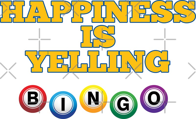 "Bingo Funny Design - Happiness Is Yelling BINGO" Stickers by kudostees