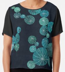 Turquoise cactus field Chiffon Top