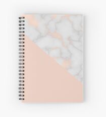 Rose gold marble and soft blush pink Spiral Notebook
