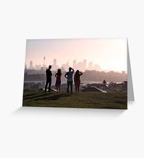 sunset view of sydney city Greeting Card