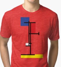 Mondrian Minimalist De Stijl Modern Art III Tri-blend T-Shirt