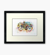 Bulls Biker Framed Print