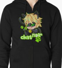 Sudadera con capucha y cremallera Chat Noir