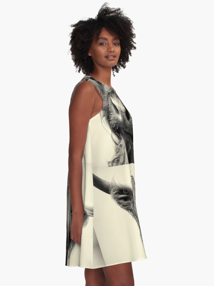 Alternate view of Highland Cow A-Line Dress