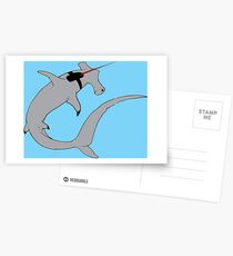 Sharks with lasers on their heads Postcards