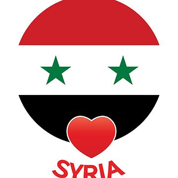 Sticker for Sale mit Ich liebe Syrien-Flagge von AntarArt