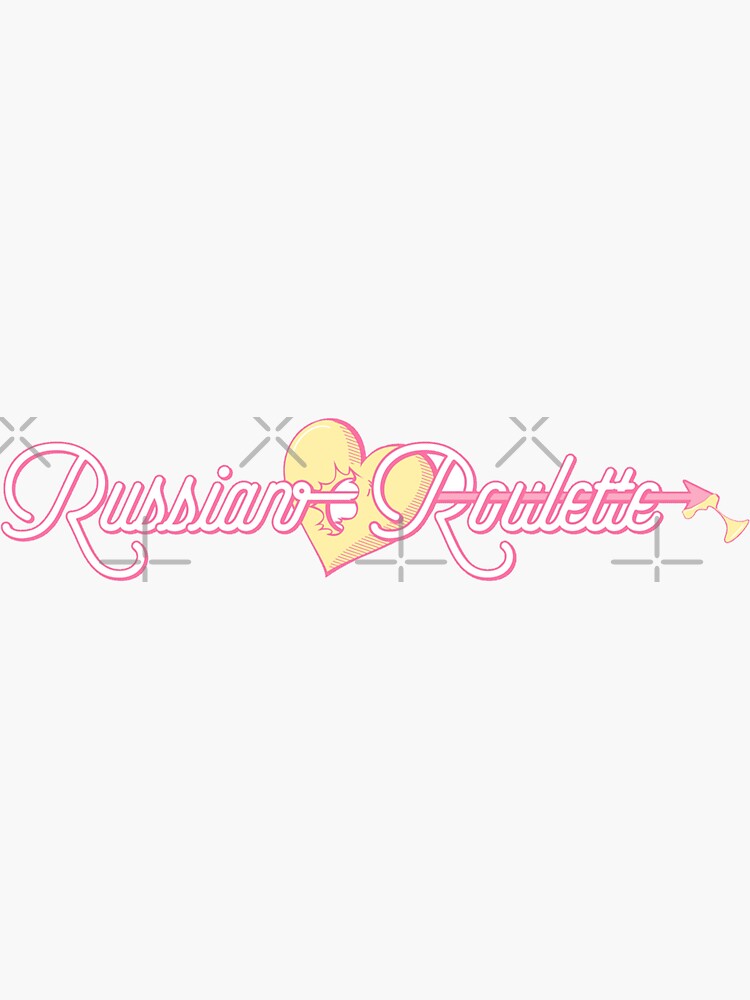 red velvet russian roulette logo sticker by brightcove