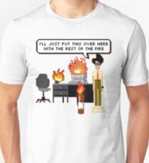 I.T. Crowd- Fire 8-Bit Unisex T-Shirt