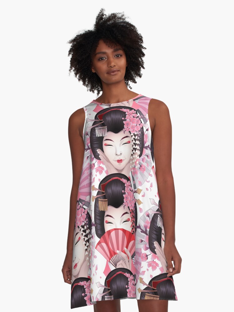 Cute Asian Girls A Line Dress By Glazkova Redbubble