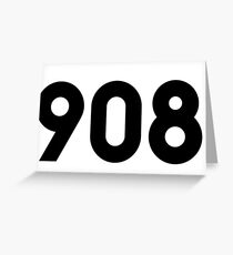 908 Area Code Greeting Card