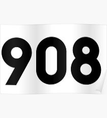 908 Area Code Poster