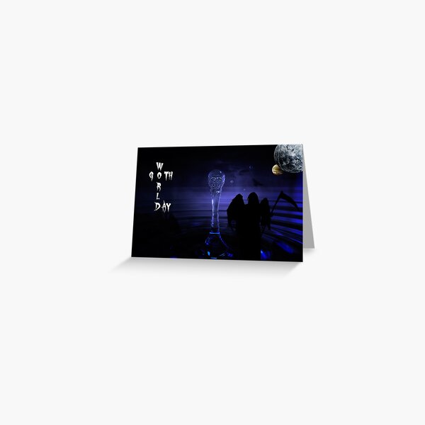 Word Goth Day (Grim Reaper) Greeting Card