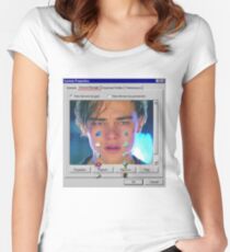 Löwe Tailliertes Rundhals-Shirt