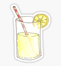 Lemonade Watercolor Illustration Sticker Sticker