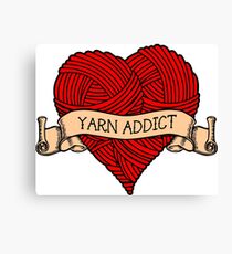 Yarn addict tattoo Canvas Print