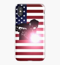 Schweißen: Schweißer & amerikanische Flagge iPhone-Hülle & Cover