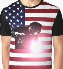 Welding: Welder & American Flag Graphic T-Shirt
