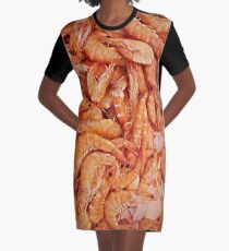 I LOVE SHRIMP Graphic T-Shirt Dress