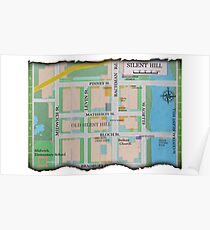 Póster Mapa de Old Silent Hill