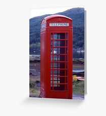 'Phone Box on Shore Greeting Card