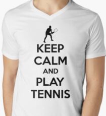 Keep calm and play tennis Men's V-Neck T-Shirt