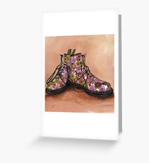 A Pair of Floral Dr Martens Greeting Card