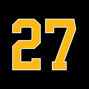 27 Sports Number Twenty-Seven Sticker for Sale by HelloFromAja