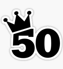 Crown 50th birthday Sticker
