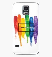 Funda/vinilo para Samsung Galaxy Acuarela LGBT Love gana tipografía Rainbow Paint tipográfico