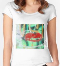 Red Kiss 3 Graffiti Women's Fitted Scoop T-Shirt