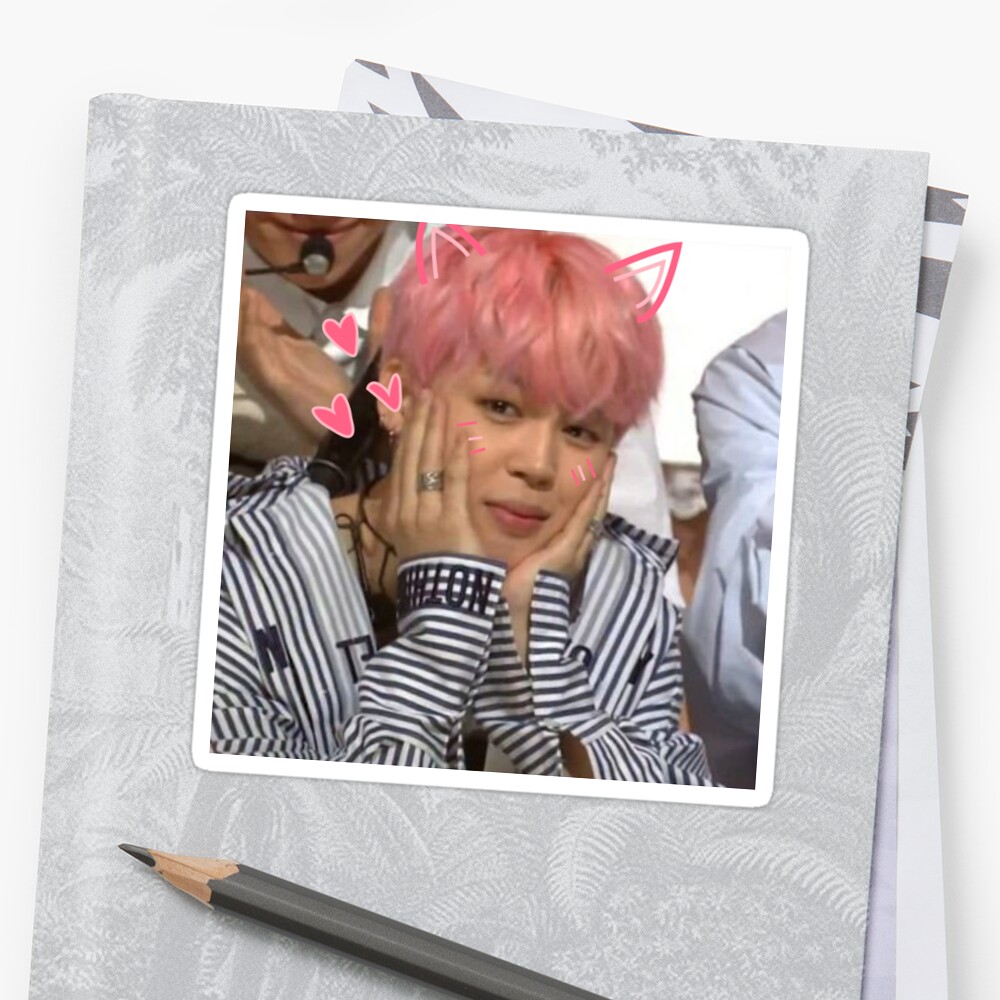 "BTS JIMIN MOCHI " Stickers by georgilina | Redbubble