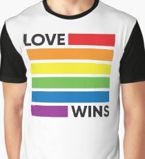 Rainbow Flag Love Wins - LGBT Pride Graphic T-Shirt