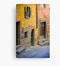Facade in Cortona Tuscany Canvas Print