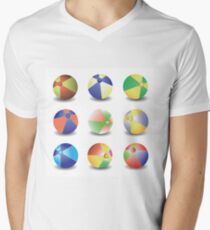 beach balls Men's V-Neck T-Shirt