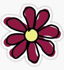Maroon Flower Sticker