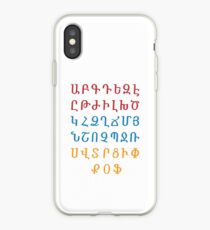 ARMENIAN ALPHABET - Red, Blue and Orange iPhone Case