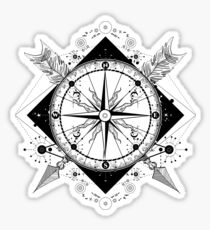 Compass and crossed arrows Sticker