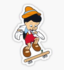 Pinocchio A Real Skater Boy Sticker