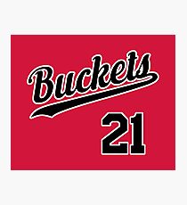 Buckets retro Script 3 Photographic Print