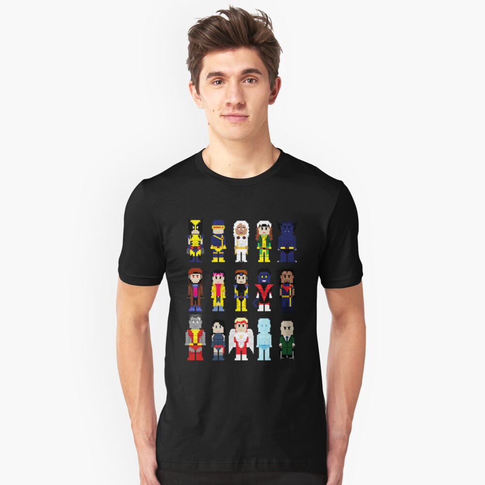 8-Bit Superheroes: The New Mutants Slim Fit T-Shirt