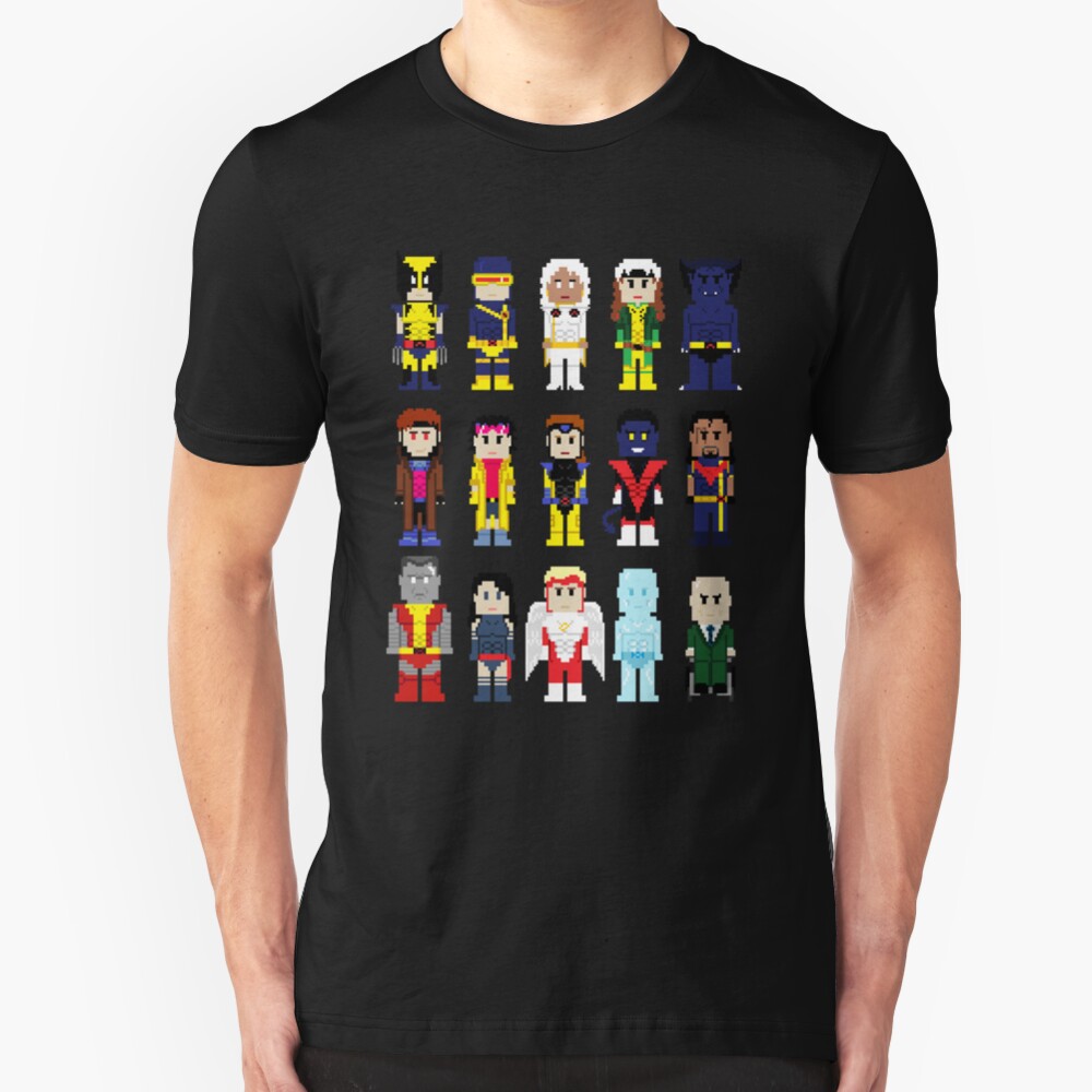 8-Bit Superheroes: The New Mutants Slim Fit T-Shirt