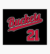 Buckets retro Script 6 Photographic Print