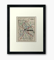 Terminus Map Framed Print