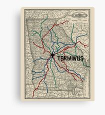 Terminus Map Canvas Print