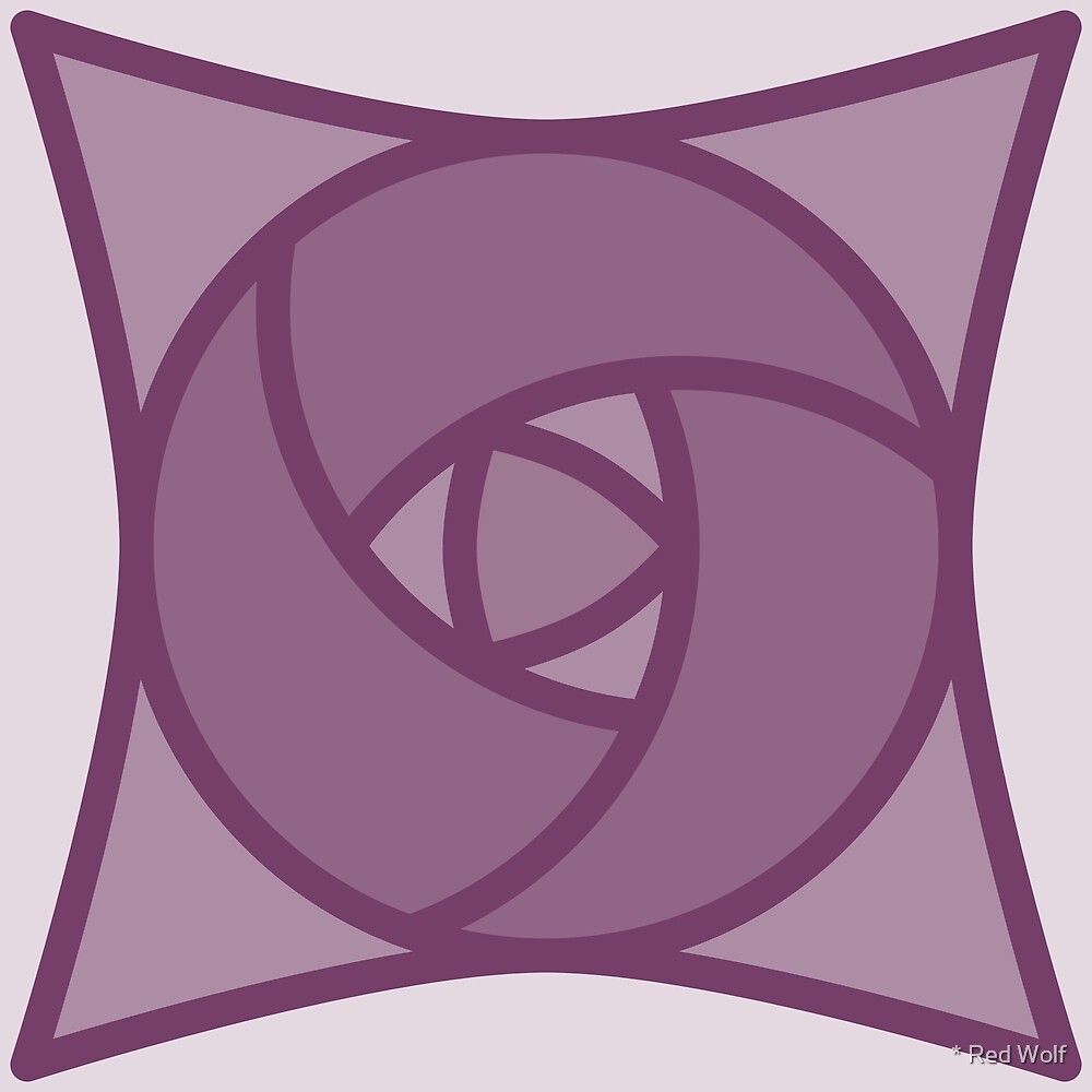 Geometric Pattern: Nouveau Rose: Aubergine Light by * Red Wolf