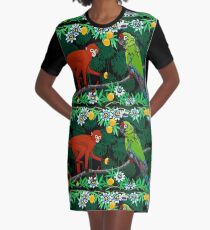 To Frida, with Love (black background) Graphic T-Shirt Dress