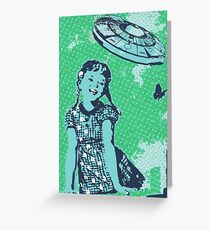 Vintage UFO Greeting Card