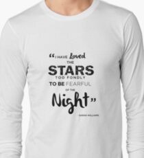Ich habe die Sterne Zitat Typografie geliebt Langarmshirt
